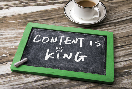 content is king handwritten on blackboard